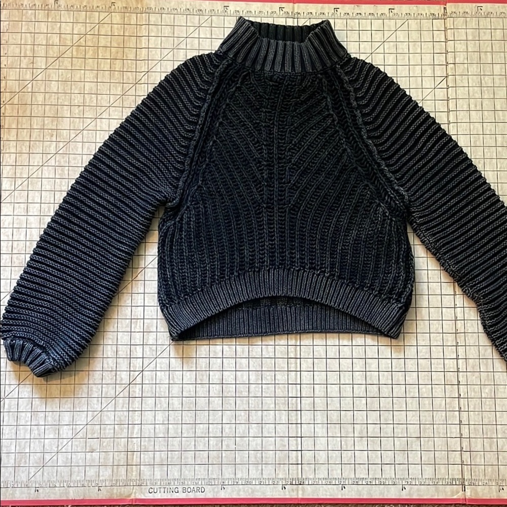 (Bundle 2)Beige Black Knit Turtleneck Sweaters